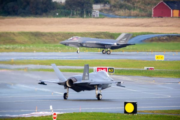 Finland’s first two F-35A Lightning II fighters landed at Rovaniemi, marking the start of the country’s transition to a 64-aircraft fifth-generation fleet (Picture Source: Finnish MoD)