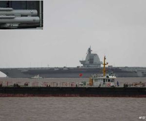 An operational ATT would make the Fujian the world's first aircraft carrier able to physically intercept and destroy incoming torpedoes before they hit the ship, adding a previously unseen final layer of underwater defense. (Picture source: Weibo/@大龙猫果冻 and lyman2003)