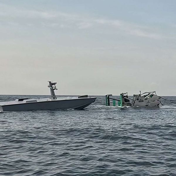 The U.S. Navy has successfully demonstrated repeated robotic at-sea refueling of its T38 unmanned surface vessel marking a major step toward longer-duration autonomous maritime operations with reduced dependence on port infrastructure and crewed logistics support (Picture Source:  Naval Air Warfare Center Weapons Division)