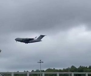 CIA Director John Ratcliffe flew to Moscow aboard the first U.S. Air Force C-17 to visit the Russian capital in nine years to warn Russia against further military mobilization and actions testing NATO resolve, while seeking Moscow’s help in pressuring Iran to reopen the Strait of Hormuz. (Picture source: Telegram/CyberspecNews)
