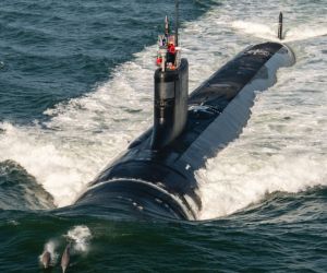 The Virginia-class nuclear-powered attack submarine USS New Jersey (SSN 796) conducts sea trials in 2024. (Picture source: HII)