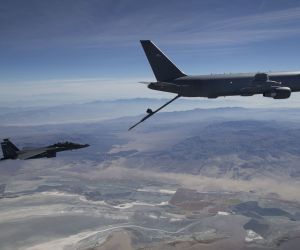 A U.S. Air Force KC-46A Pegasus aerial refueling tanker. The service has expanded the program’s contract ceiling to support Japan, Israel, and future allied customers through 2035. (Picture source: US DoD)
