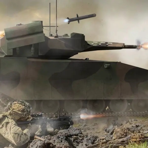 Screenshot from American Rheinmetall’s presentation video of the Lynx XM30 infantry fighting vehicle. (Picture source: Rheinmetall America)
