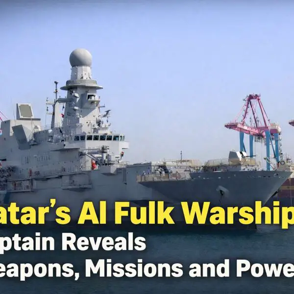 Qatar’s Al Fulk (L141) amphibious transport dock combines strategic sealift, helicopter operations, and self-defense air and missile protection, enabling the Qatar Emiri Naval Forces to deploy troops, vehicles, and supplies, support joint and humanitarian missions, and operate as a command platform in contested maritime environments (Picture source: Army Recognition Group).