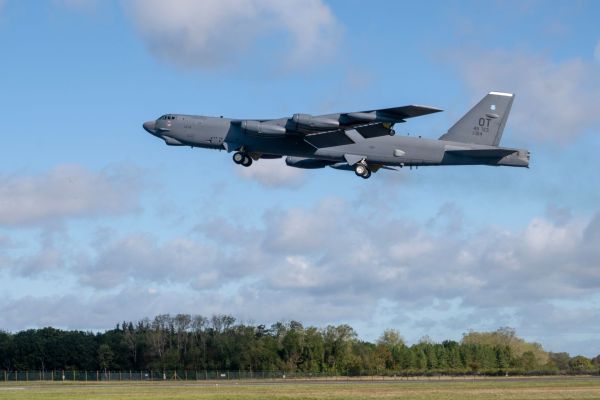A U.S. Air Force B-52H Stratofortress takes off from RAF Fairford during Exercise Cobra Warrior 25-2 on September 16, 2025. (Picture source: US DoD)