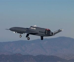 Northrop Grumman’s YFQ-48A Talon Blue completed its first fully autonomous flight, including taxi, takeoff, maneuvering and landing, advancing the company-funded fighter drone into flight testing for future autonomous combat requirements.