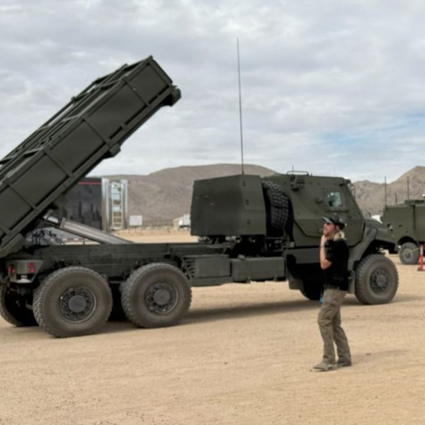 The DeepFires launcher prototype evaluated during Project Convergence Capstone 6 integrates autonomous navigation and remote command capabilities as part of the U.S. Army's future long-range fires concept.(Picture source: US DoD)