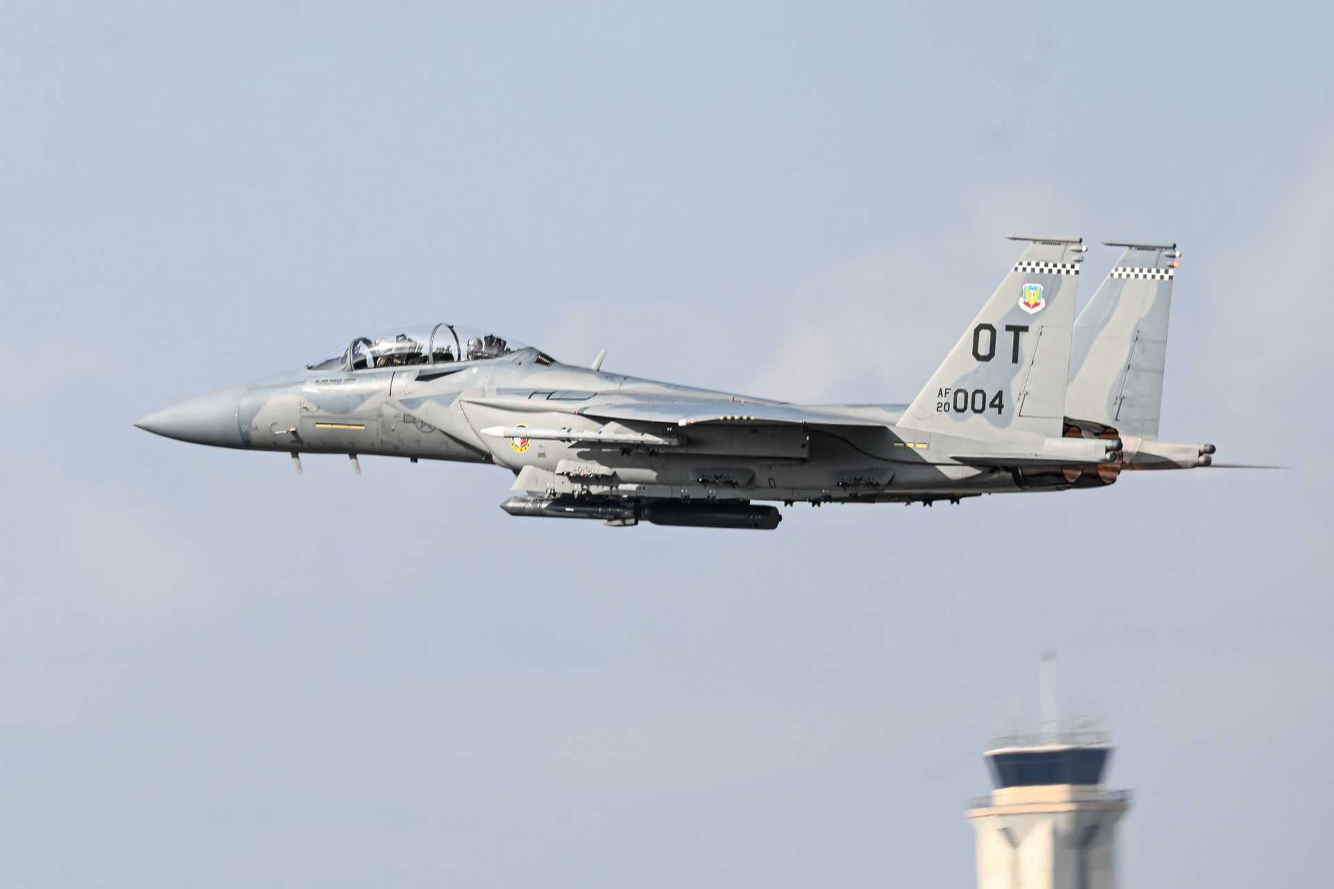 An F-15EX Eagle II fighter assigned to the U.S. Air Force. Under the Trump administration's proposed FY2027 defense budget, the U.S. Air Force plans to expand its F-15EX acquisition objective to 267 aircraft, significantly increasing its capacity to deploy heavily armed fighters capable of carrying large numbers of long-range air-to-air and stand-off missiles. (Picture source: U.S. DoD)