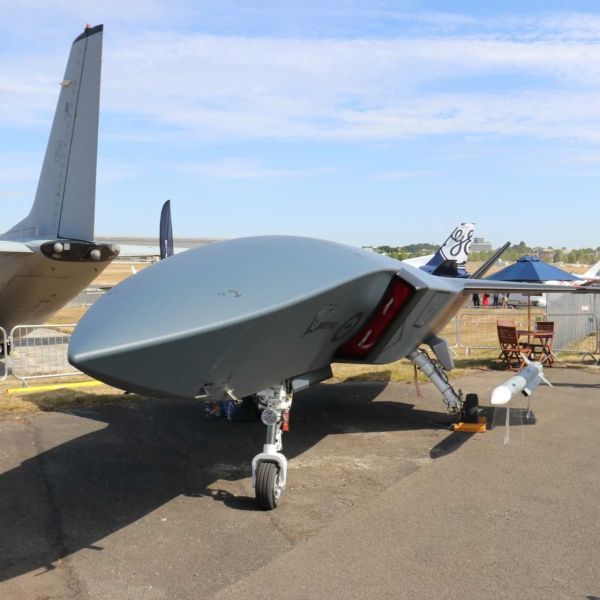 Boeing debuts the MQ,28 Ghost Bat in Europe at Farnborough 2026 as nations expand Collaborative Combat Aircraft programs. (Picture source: Army Recognition)