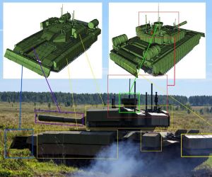 Russia deployed T-72B3M-based uncrewed combat vehicles during Tsentr-2026, testing remotely controlled armored fire support for assault units in high-risk battlefield conditions (Picture Source: Russian Media / Russian MoD) © Army Recognition Group. All rights reserved. Unauthorized use, reproduction, or distribution prohibited.