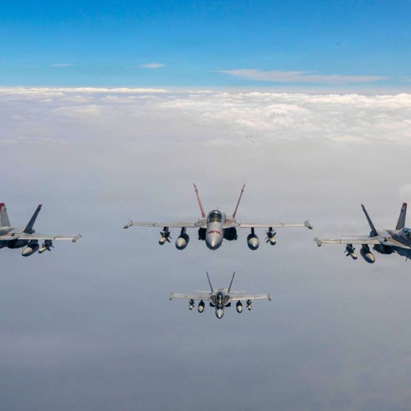 U.S. Marines launched 10 Harpoon-armed F/A-18C/D Hornets from Japan with KC-130J tanker support, demonstrating a concentrated, forward-based maritime strike capability in the Western Pacific (Picture Source: U.S. Marines)