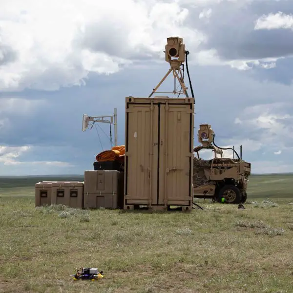 Developed by Boeing, the CLWS is a modular high-energy laser available in fixed, containerized and mobile configurations, including installation on light tactical vehicles (Picture source: Boeing)