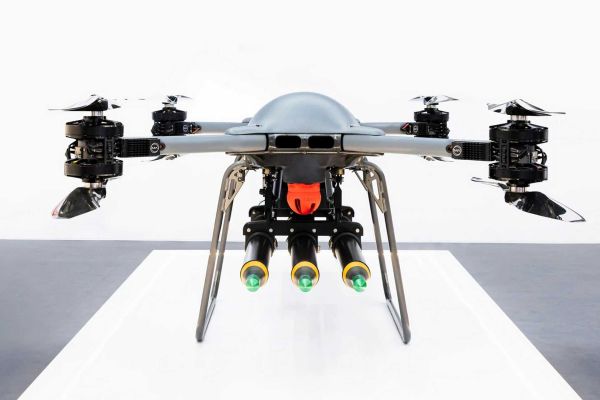 A modified TRV-150 logistics drone intercepted multiple enemy drones using three 70 mm laser-guided APKWS rockets, potentially providing small military units with a new counter-drone capability without relying on fighter jets or attack helicopters. (Picture source: Malloy Aeronautics)