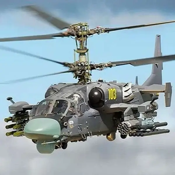 Russia has adapted the Ka-52 attack helicopter for counter-drone operations, employing modified Vikhr guided missiles with non-contact target sensors to intercept unmanned aerial threats in combat (Picture Source: Wikimedia)
