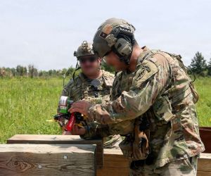 U.S. Army Green Berets are expanding their small attack drone capabilities by training with explosive payloads designed to deliver precision battlefield effects against enemy targets (Picture Source: U.S. Army)