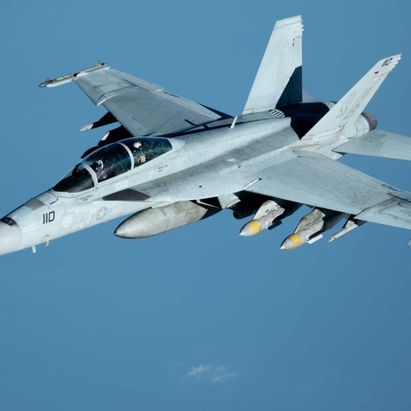 A U.S. Navy F/A-18 Super Hornet assigned to the Harry S. Truman Carrier Strike Group conducts flight operations over the U.S. Central Command area of responsibility, February 1, 2025. (Image credit: U.S. Navy)