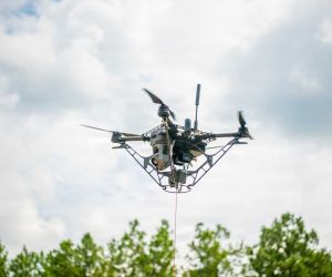 The interest of testing tethered drones on moving ISVs is to give maneuvering units a persistent, elevated sensor and communications relay that keeps moving with them. (Picture source: US Army)