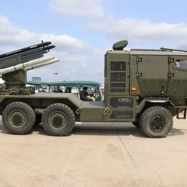 MBDA's new mobile counter-drone air defense system unveiled at Farnborough International Airshow 2026 combines the Counter Mass Interceptor (CMI) and SL-ASRAAM missiles on a Supacat high-mobility vehicle, providing a rapidly deployable layered defense against drones, helicopters, and cruise missiles.