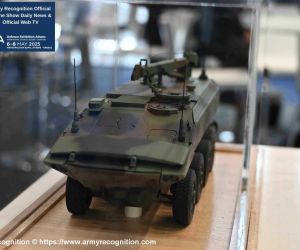 Scale model of the ACV-R recovery variant, developed to provide the U.S. Marine Corps with armored vehicle recovery and field maintenance support for the Amphibious Combat Vehicle family.