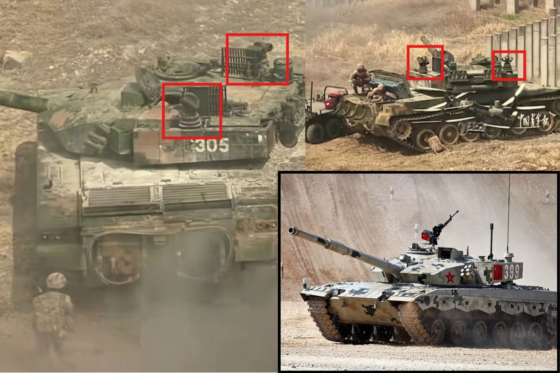 China is upgrading its Type 96A tanks with the GL-6 active protection system to improve survivability against drones and missiles in a potential Taiwan Strait conflict (Picture Source: Chinese Media / Vitaly Kuzmin)