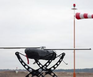 The Skyhammer counter-unmanned aircraft system undergoes performance and flight control validation during an exercise in Europe in March 2026. (Picture source: US DoD)