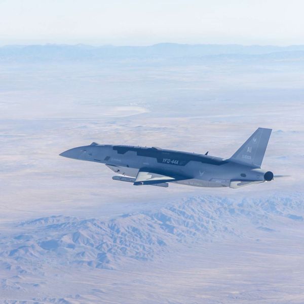 Anduril’s YFQ-44A Fury flew alongside F-35 fighters during U.S. Air Force testing, marking a key step toward operational manned-unmanned air combat (Picture Source: U.S. Air Force)
