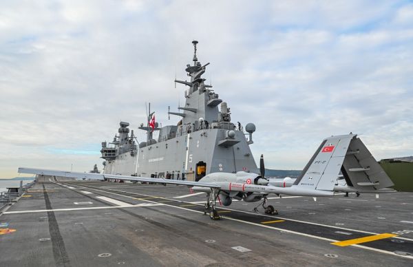 Bayraktar TB3 naval UCAV drone Baykar Türkiye specifications technical review data fact sheet armament weapons sensors payload carrier capability pictures video.