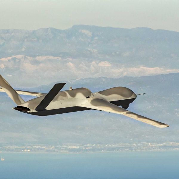 An MQ-20 Avenger surrogate aircraft demonstrates Collaborative Autonomy Mission Planning during Gray Flag 2026, translating a human-developed mission plan into instructions the autonomous aircraft can execute.