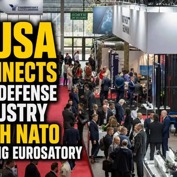 AUSA brings 119 U.S. defense companies to the U.S. Security and Defense Pavilion at Eurosatory 2026 in Paris, linking American industry with the U.S. Army, NATO armies, and international military buyers as allied procurement priorities shift under the pressure of the war in Ukraine and rising defense spending commitments (Picture source: Army Recognition Edit from AUSA Picture).