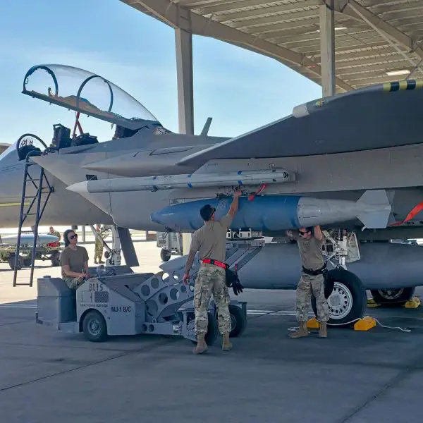 The Oregon Air National Guard’s 142nd Wing conducts the first bomb drops by an operational F-15EX Eagle II unit, releasing 36 inert 500- and 2,000-pound training bombs during ten missions at Mountain Home Air Force Base in May 2026 (Picture source: U.S. DoW).