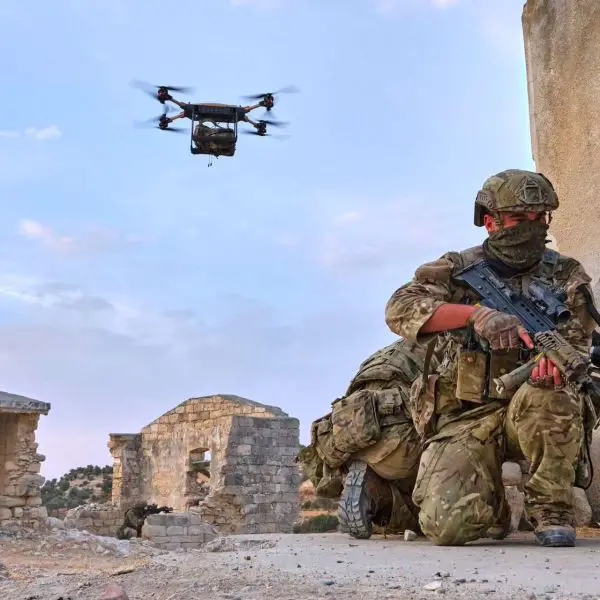 The UK is advancing Project VANAHEIM and Project ANVIL to equip British soldiers with portable counter-drone defenses and AI-enabled reconnaissance drones that can rapidly identify emerging battlefield targets (Picture Source: British MoD)