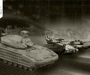 U.S. Army conceptual illustration of the XM30 Mechanized Infantry Combat Vehicle, the future infantry fighting vehicle intended to replace the M2 Bradley. A September 2026 Congressional Research Service assessment identified organic counter-uncrewed aerial system (C-UAS) protection as a potential oversight issue, noting that it remains unclear whether the XM30 will receive a dedicated capability to defeat drones and loitering munitions. (Image courtesy of PM XM30)