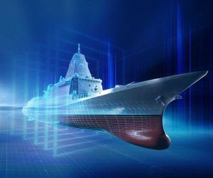 The KDDX is a future class of six South Korean guided-missile destroyers combining a Korean combat system and sonar with 48 KVLS-I and KVLS-II cells and a full electric propulsion system combining two LM2500+G4 gas turbines with permanent-magnet motors. (Picture source: Hanwha Ocean)