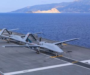 Bayraktar TB3 naval UCAV drone Baykar Türkiye specifications technical review data fact sheet armament weapons sensors payload carrier capability pictures video.