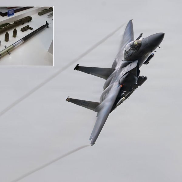 Illustration showing a U.S. Air Force F-15E Strike Eagle alongside a Chinese FN-16 man-portable air-defense missile system, as U.S. officials investigate whether a Chinese-made MANPADS may have been used by Iran in the aircraft's reported shootdown. (Picture source: US DoD/Army Recognition)