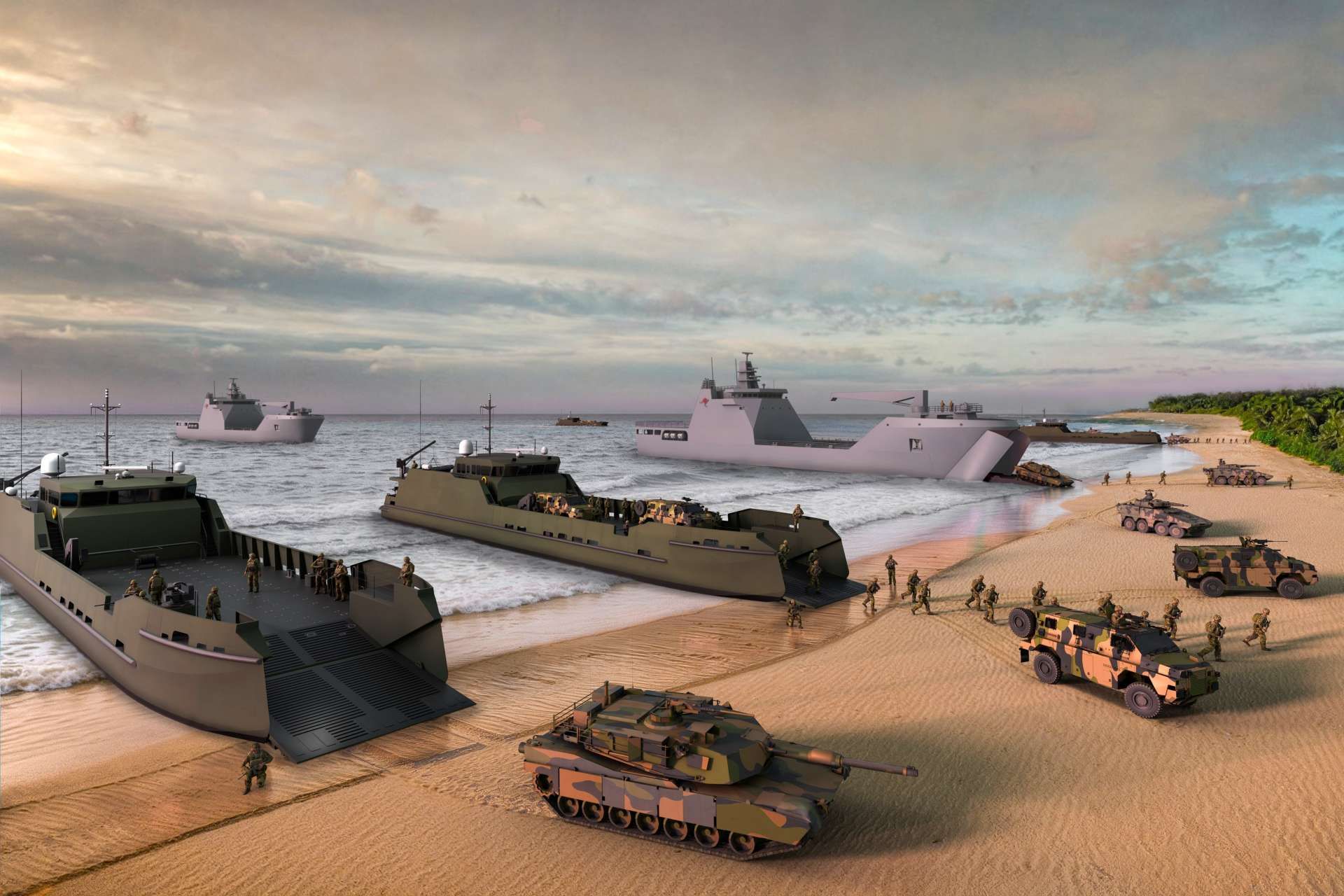 Australia has established a Littoral Manoeuvre Group in Brisbane to enable rapid amphibious deployment and sustainment of combat forces across the Indo-Pacific’s coastal and island régions (Picture Source: Australian Army)