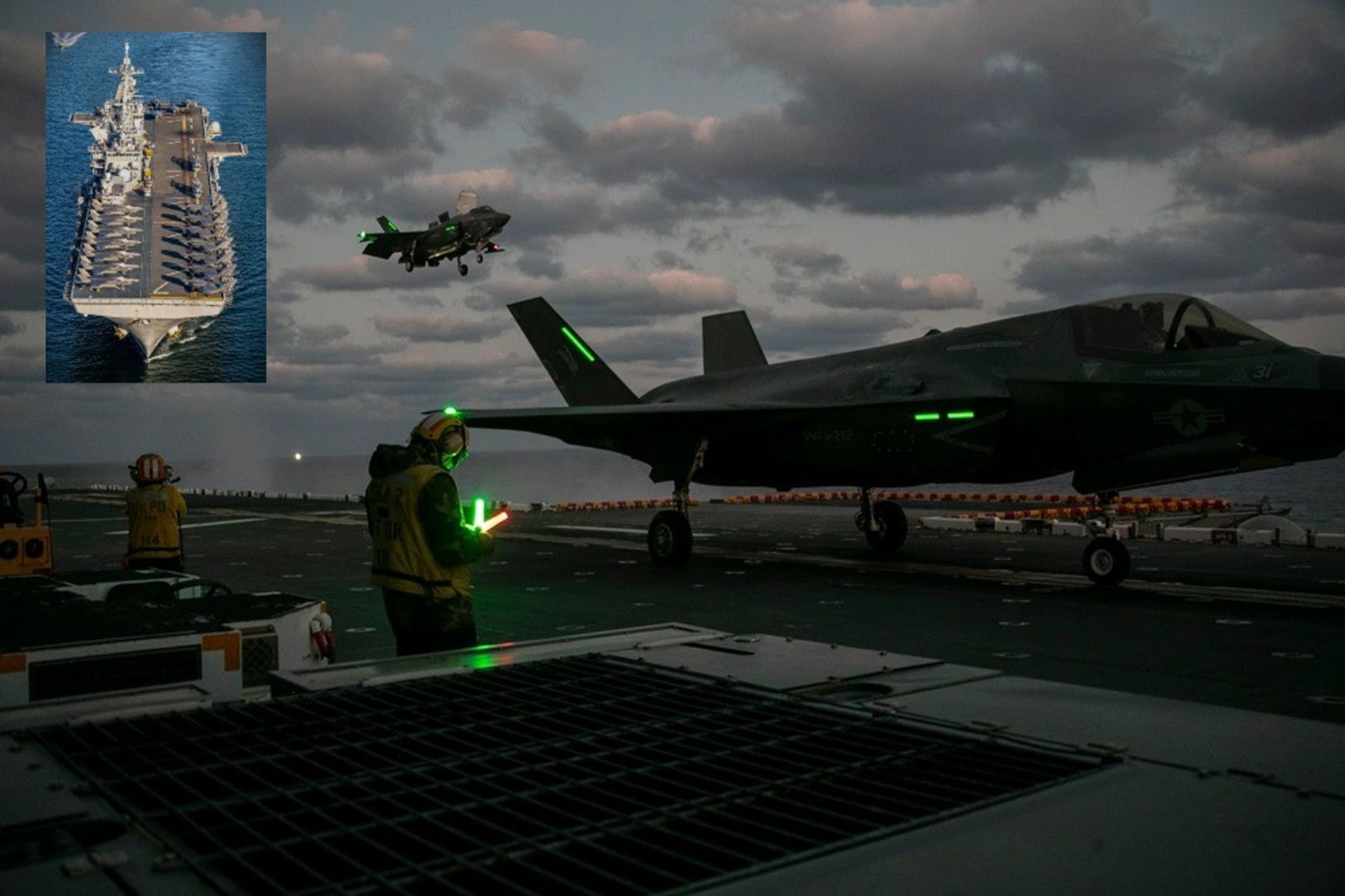 USS Tripoli (LHA 7) conducted night F‑35B operations in the 7th Fleet on November 29, 2025, underscoring its transition to a Japan‑based aviation‑focused platform and its emerging role as a small carrier in the Indo‑Pacific (Picture Source: DVIDS / USNI)