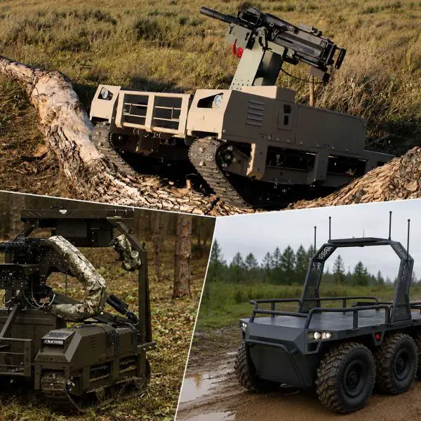 Ukrainian ground robots such as Ratel H, TERMIT, Droid TW 12.7 and KRAMPUS are shifting battlefield roles from direct human exposure to remote logistics, fire support and assault missions, forcing armies to rethink attrition, manpower and future combat planning (Picture source: Ratel/Frontline/Devdroid).
