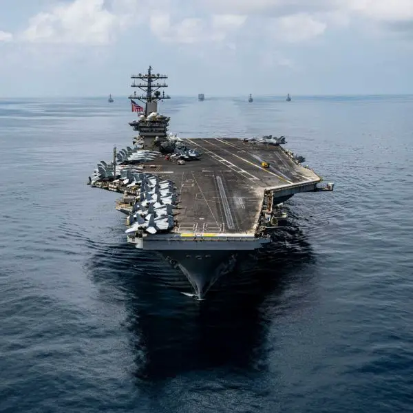 U.S. law requires the Navy to maintain not less than 11 operational aircraft carriers, meaning an early retirement of the USS Nimitz would require congressional acceptance, which was refused in 2009 when USS Enterprise was being retired before USS Gerald R. Ford entered service. (Picture source: US Navy)