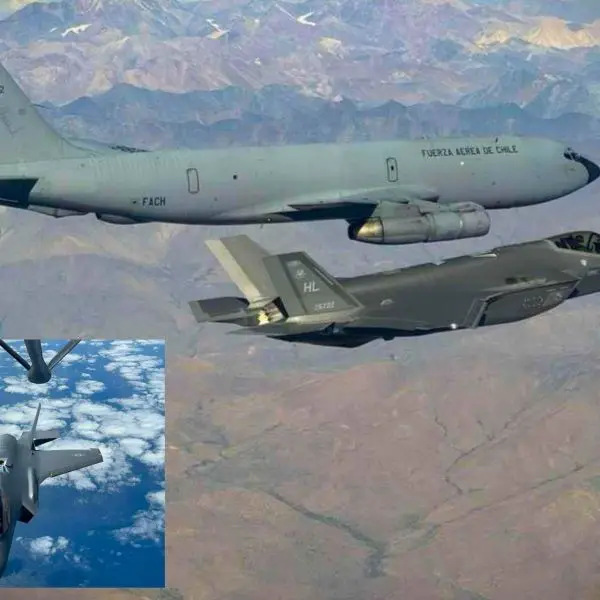Chile’s KC-135E tanker refueled U.S. F-35A fighters en route to FIDAE 2026, signaling deeper operational interoperability and regional airpower cooperation in the Western Hemisphere (Picture Source: U.S. SOUTHCOM)