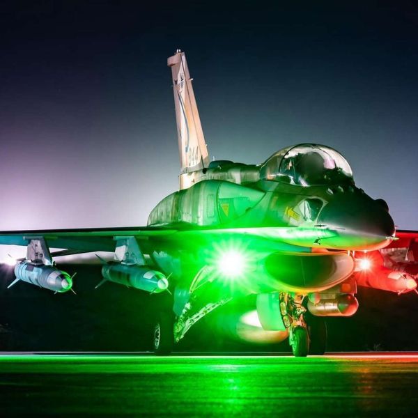 A newly released nighttime image shows an Israeli Air Force F-16I Sufa carrying four RAMPAGE stand-off missiles, revealing a heavier deep-strike loadout likely intended for long-range precision attacks against hardened targets (Picture Source: Israeli Air Force)
