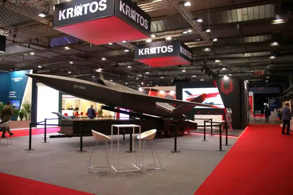 U.S. defense company Kratos showcased a full-scale mock-up of its XQ-58A Valkyrie loyal wingman drone at BEDEX 2026 in Brussels, highlighting the platform as a potential collaborative combat aircraft solution for European allied air forces seeking lower-cost force expansion through manned-unmanned teaming (Picture Source: Army Recognition)