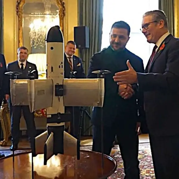 The Octopus-100 is presented as an interceptor-class drone, a category conceived to counter hostile unmanned threats and protect critical assets (Picture Source: Office of the President of Ukraine)