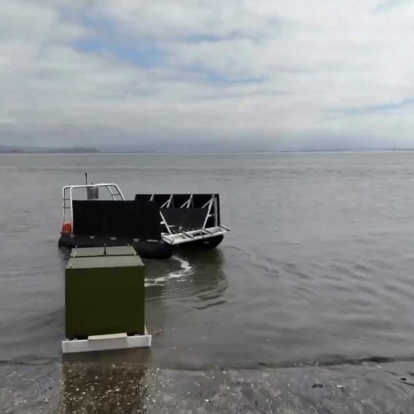 The Caravel is a 15-foot autonomous landing craft specifically designed by Bulwark for austere coastal environments where traditional infrastructure is absent or might be targeted if a war breaks out. (Picture source: Bulwark Dynamics)