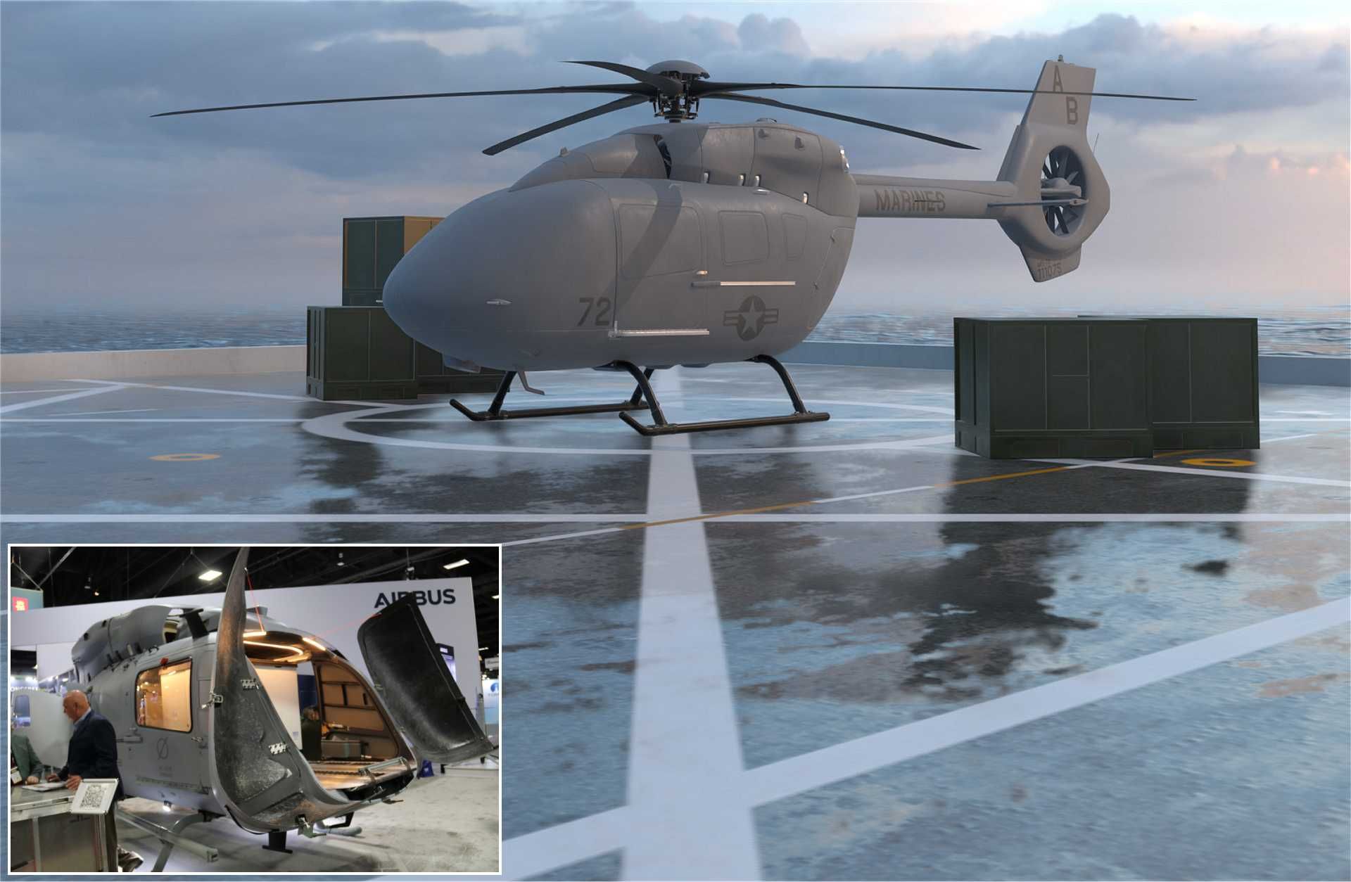 The Airbus MQ-72C Lakota Connector is a next-generation unmanned helicopter designed for autonomous aerial logistics in contested environments. Based on the proven H145/UH-72 platform, it features expanded cargo capacity, no cockpit, and advanced autonomy software, offering the U.S. military a scalable solution for long-range sustainment in expeditionary operations.
