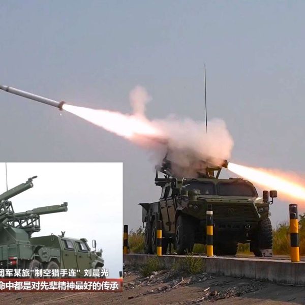A new, Mengshi-mounted SHORAD package, likely carrying a short-range missile family akin to FB-10A and referenced by some as HQ-13, now equipping at least one unit within the 72nd Group Army (Picture Source: CCTV)