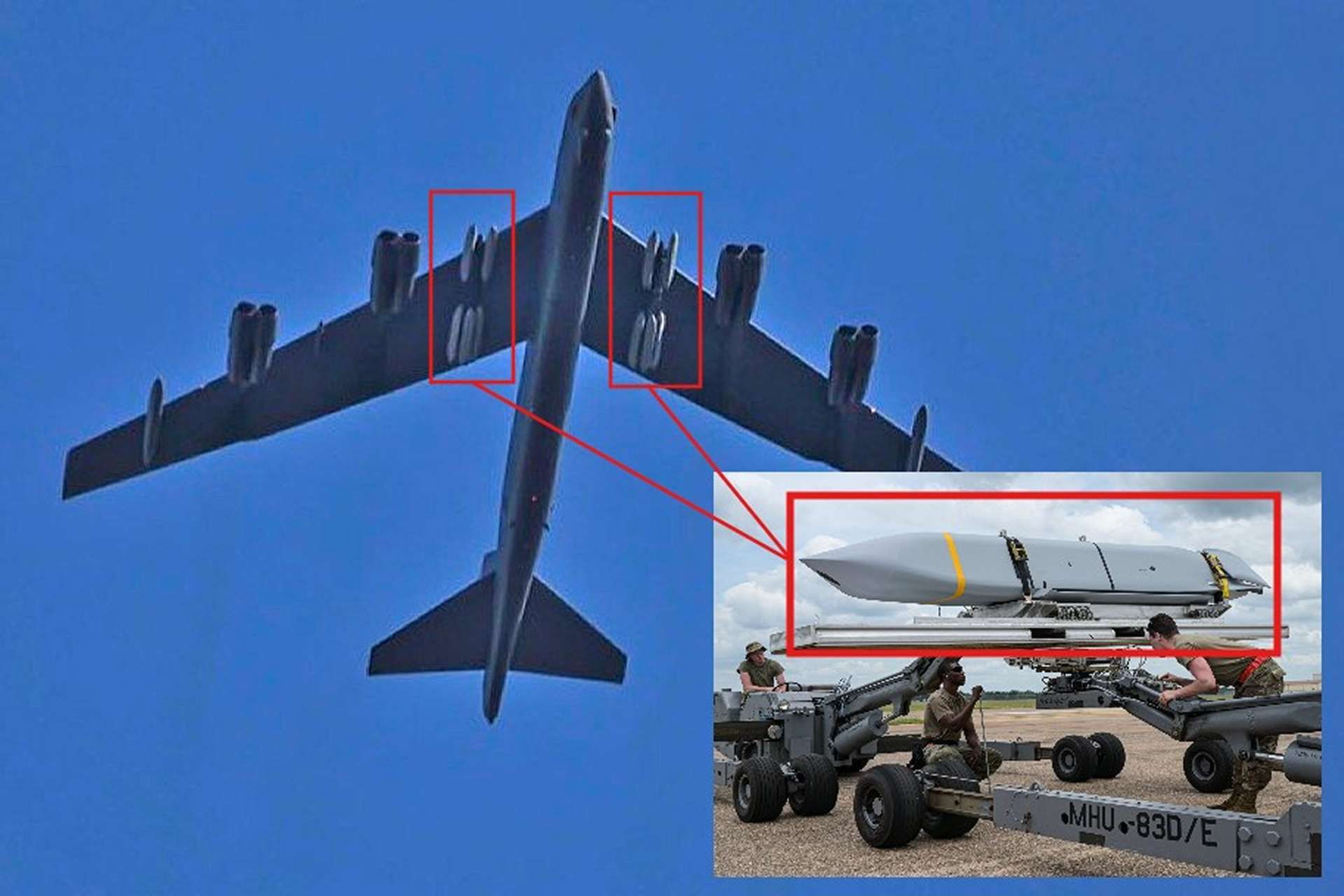 Open-source images circulating online on March 15 appeared to show a U.S. Air Force B-52H Stratofortress, most likely departing from RAF Fairford, armed with multiple AGM-158 JASSM-family cruise missiles, an unusually visible stand-off strike configuration that drew attention amid the ongoing Operation Epic Fury campaign targeting Iranian military infrastructure (Picture source: Social Media / U.S. Air Force)