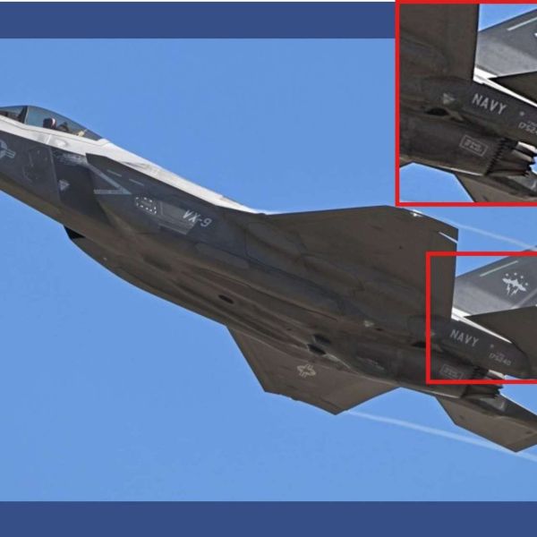 A U.S. Navy test squadron was spotted flying an Air Force F-35A at a California test facility, signaling deeper joint experimentation across the F-35 program (Picture Source: X-account/Task_Force23)
