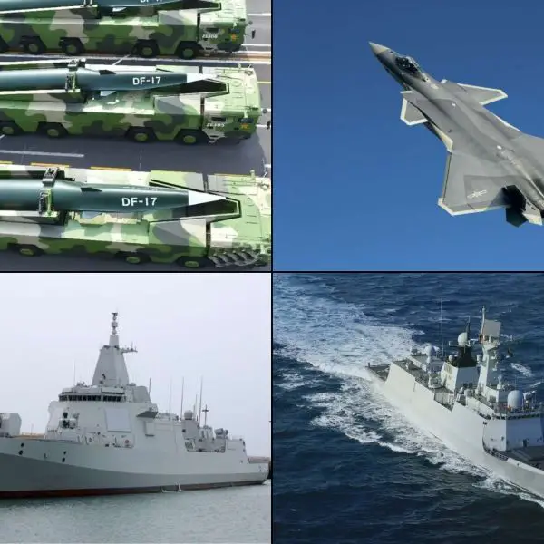 China’s PLA opened its 2026 training cycle with joint drills featuring J-20 fighters, DF-17 missiles, Type 055 Destroyer, and Type 054A frigate, highlighting combat readiness.