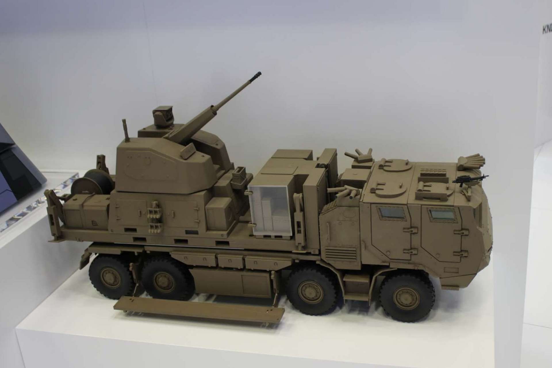 France’s KNDS revealed its AI-assisted RAPIDFire Land mobile air defense system at DIMDEX 2026, highlighting a ready short-range solution designed to counter drones and loitering munitions in the Gulf region (Picture Source: Army Recognition Group)